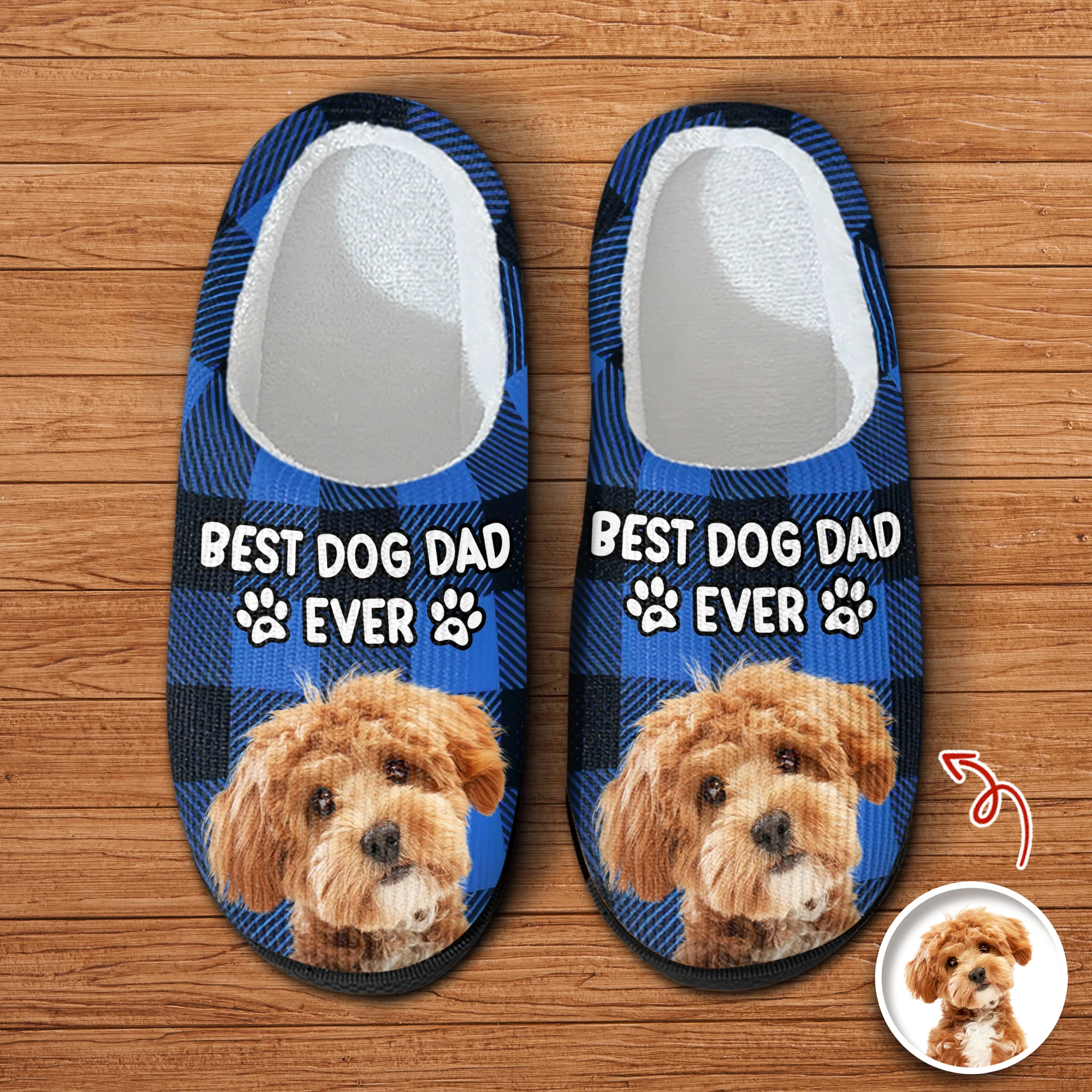 Custom Photo Best Dog Mom, Dog Dad Ever Slippers Gift For Pet Lovers HA75 897002 - Image 4