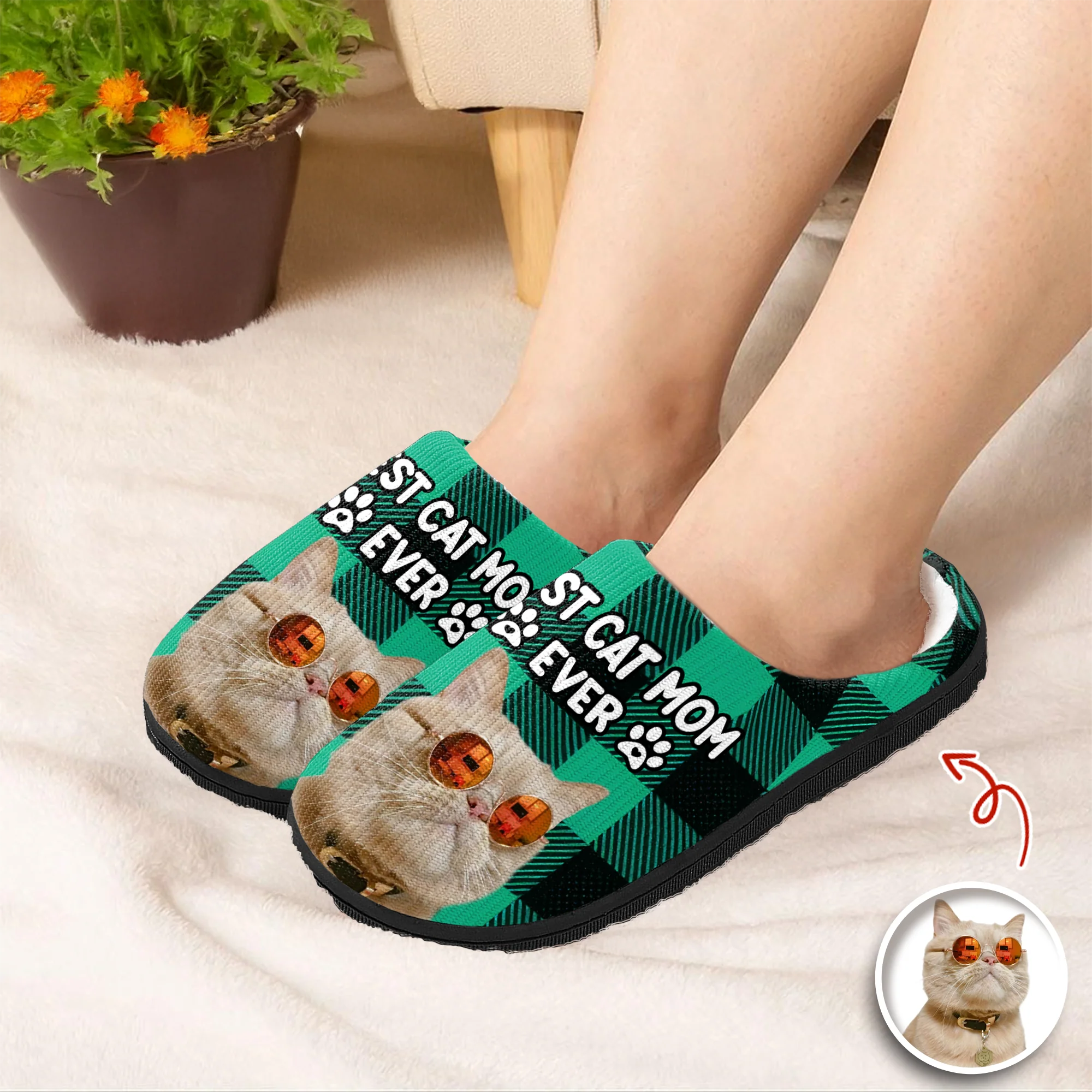 Custom Photo Best Dog Mom, Dog Dad Ever Slippers Gift For Pet Lovers HA75 897002 - Image 5