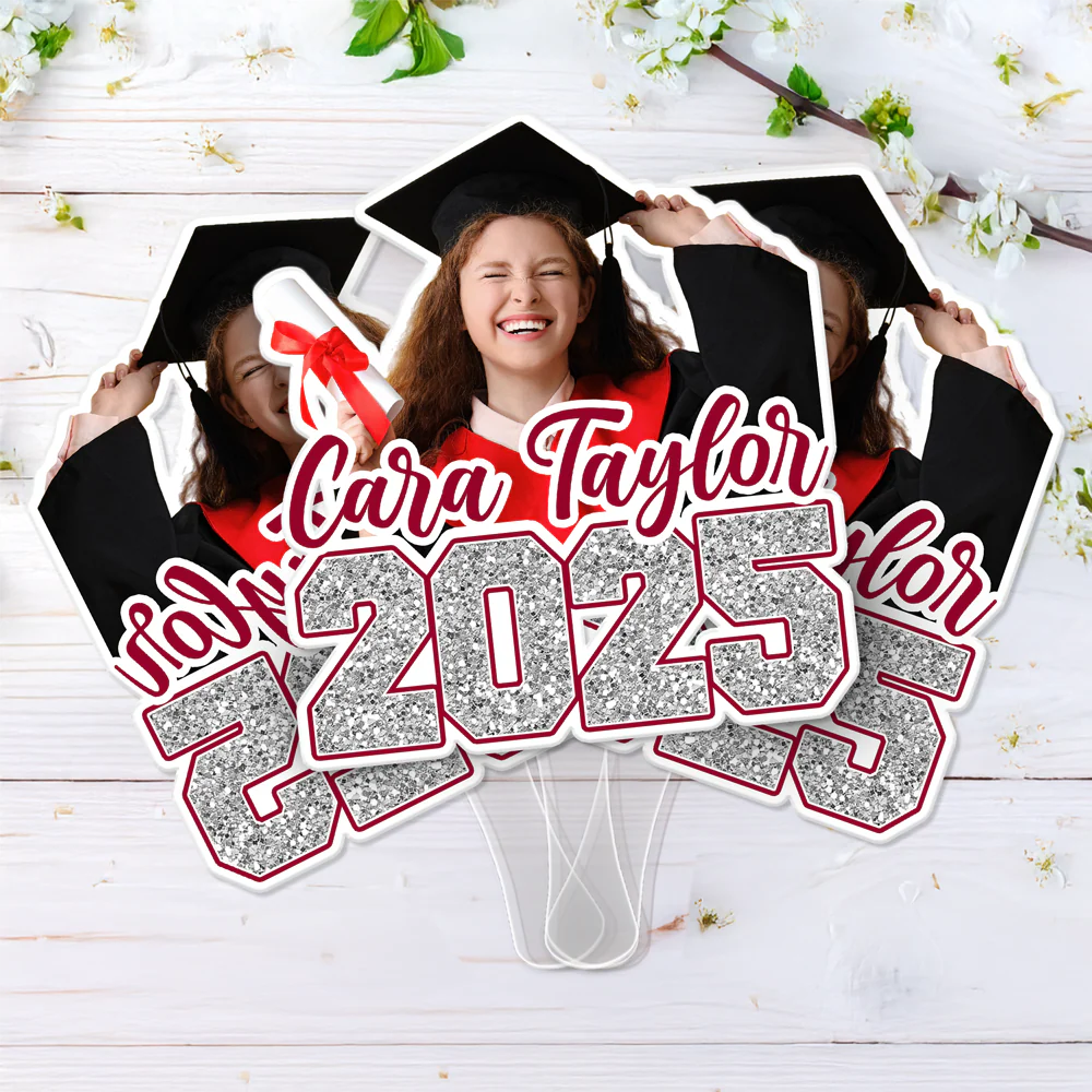 Custom Photo Class of 2026 Graduation Face Fans Graduation Party Decor Gift HA75 892004 - Image 4