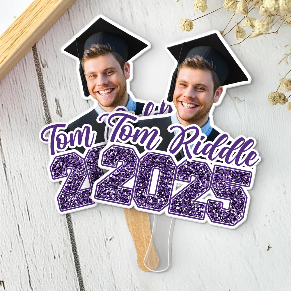 Custom Photo Class of 2026 Graduation Face Fans Graduation Party Decor Gift HA75 892004 - Image 5