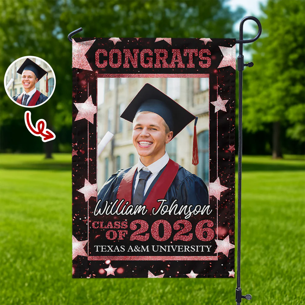 Custom Photo Congrats Class Of 2026 Graduation Garden Flag HA75 920452 - Image 8