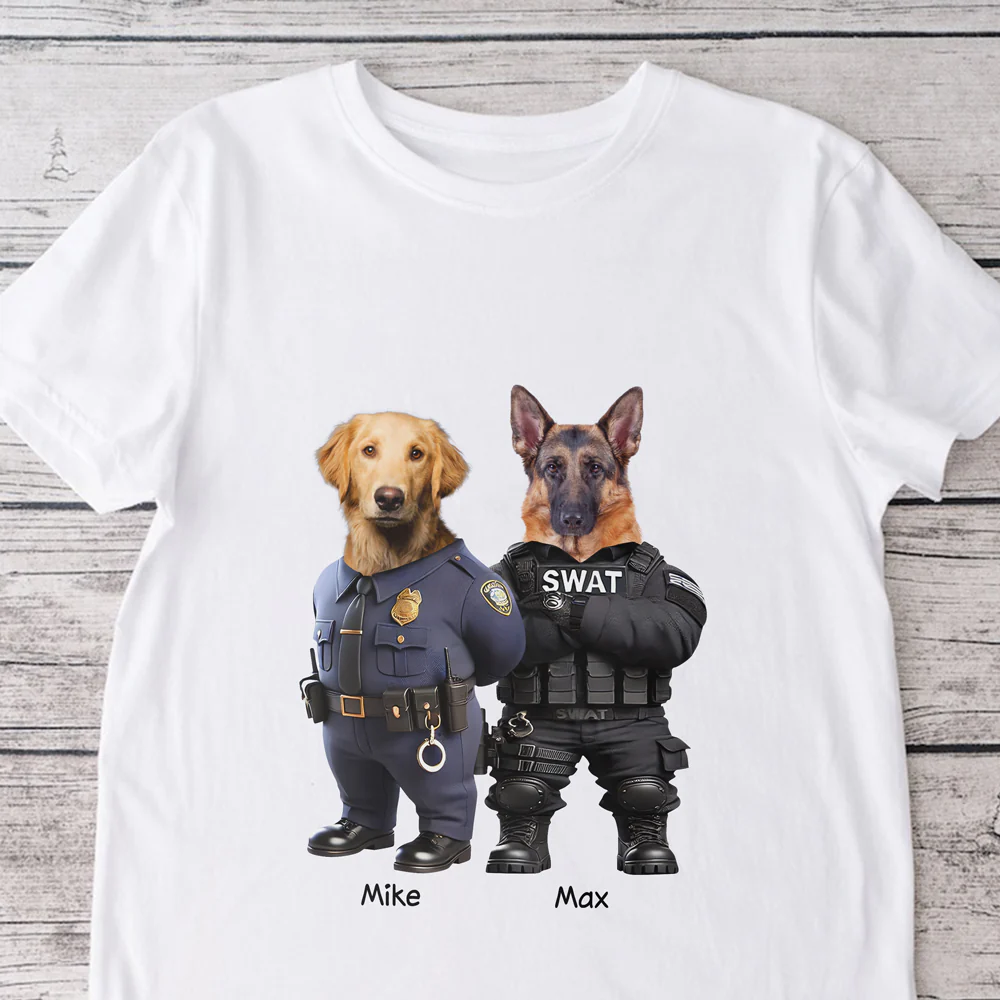 Custom Photo Cool Dog Cat Career Uniforms Shirt For Pet Lovers HA75 891948 - Image 8