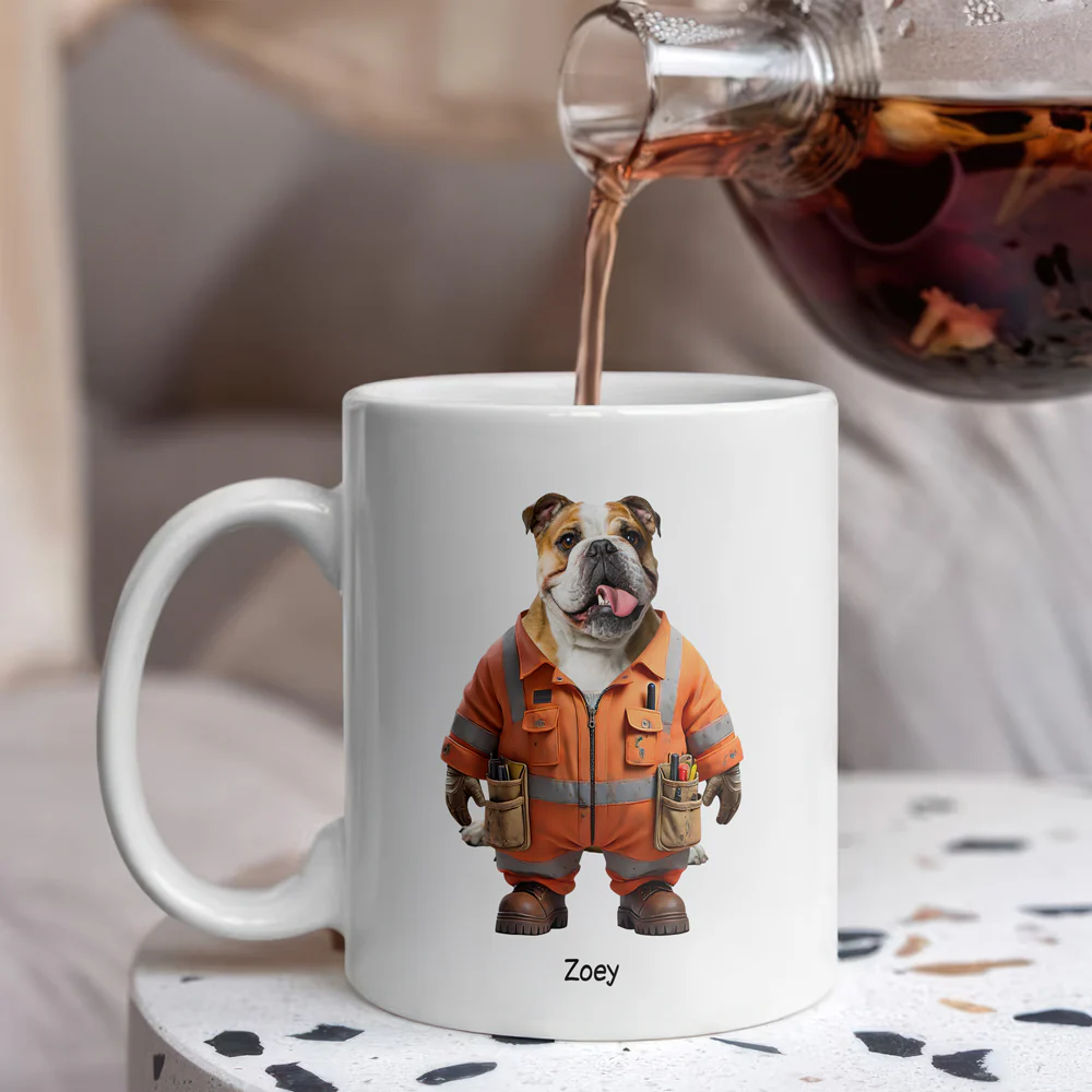 Custom Photo Cool Dog Cat Career Uniforms White Mug For Pet Lovers HA75 891952 - Image 8