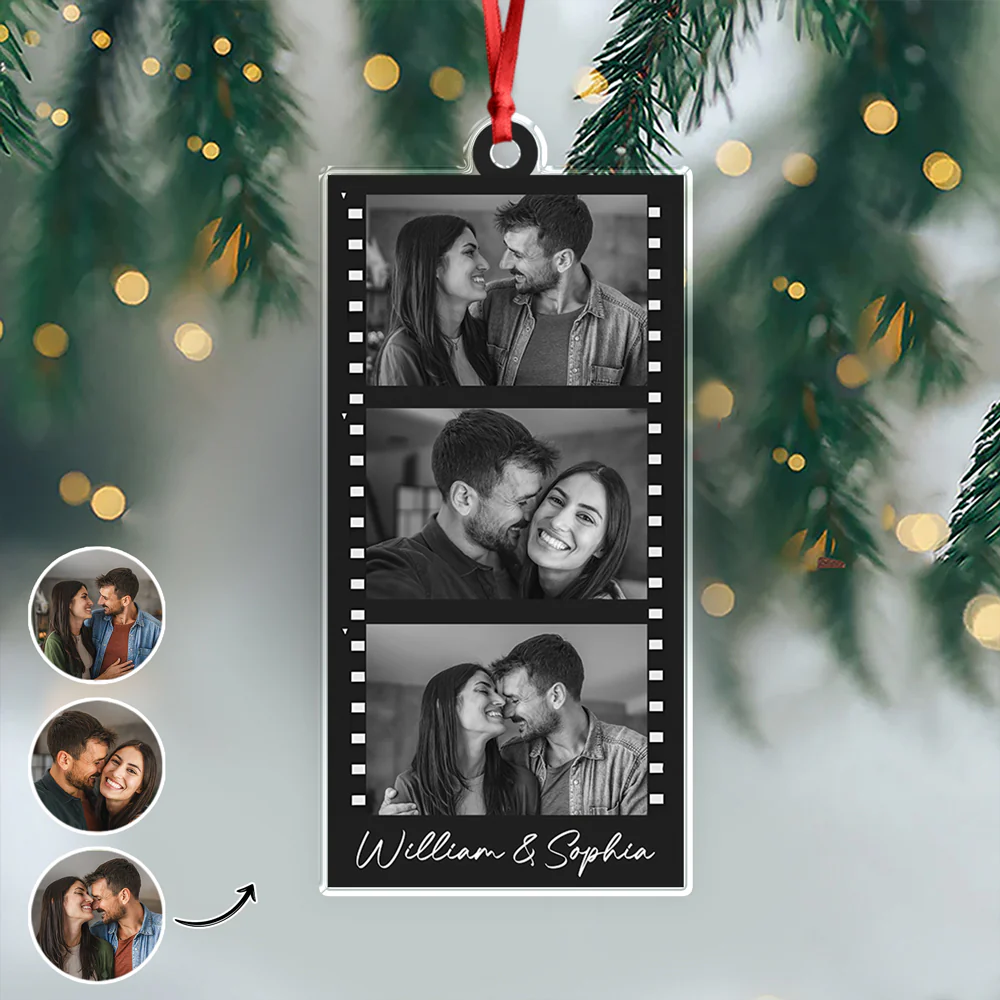 Custom Photo Couple Strip Acrylic Ornament Couple Gift HA75 897582 - Image 3