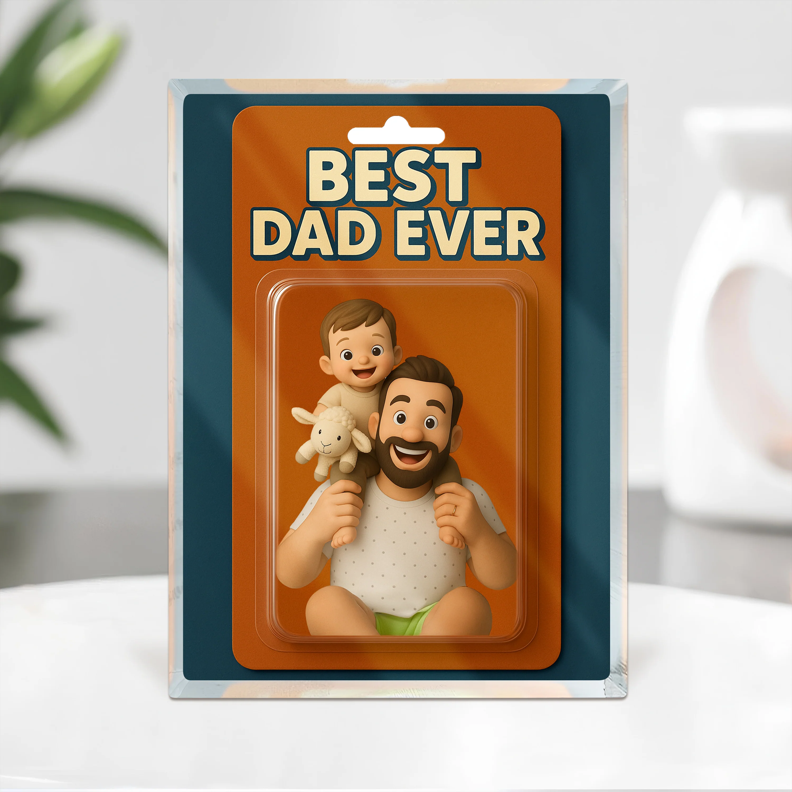 Custom Photo Dad And Kid Action Figure Acrylic Block Father's Day Gift For Dad HA75 892362 - Image 4