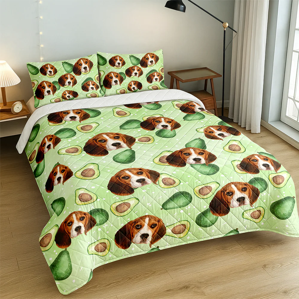 Custom Photo Dog Cat Color Quilt Bedding Set For Dog Cat Pet Lovers HA75 898242 - Image 2