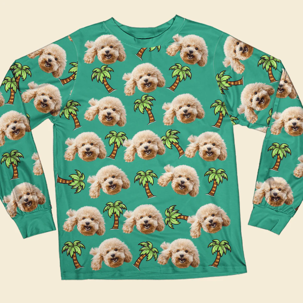 Custom Photo Dog, Cat Face Gift For Dog, Cat Lovers Sleepwear HA75 891226 - Image 2