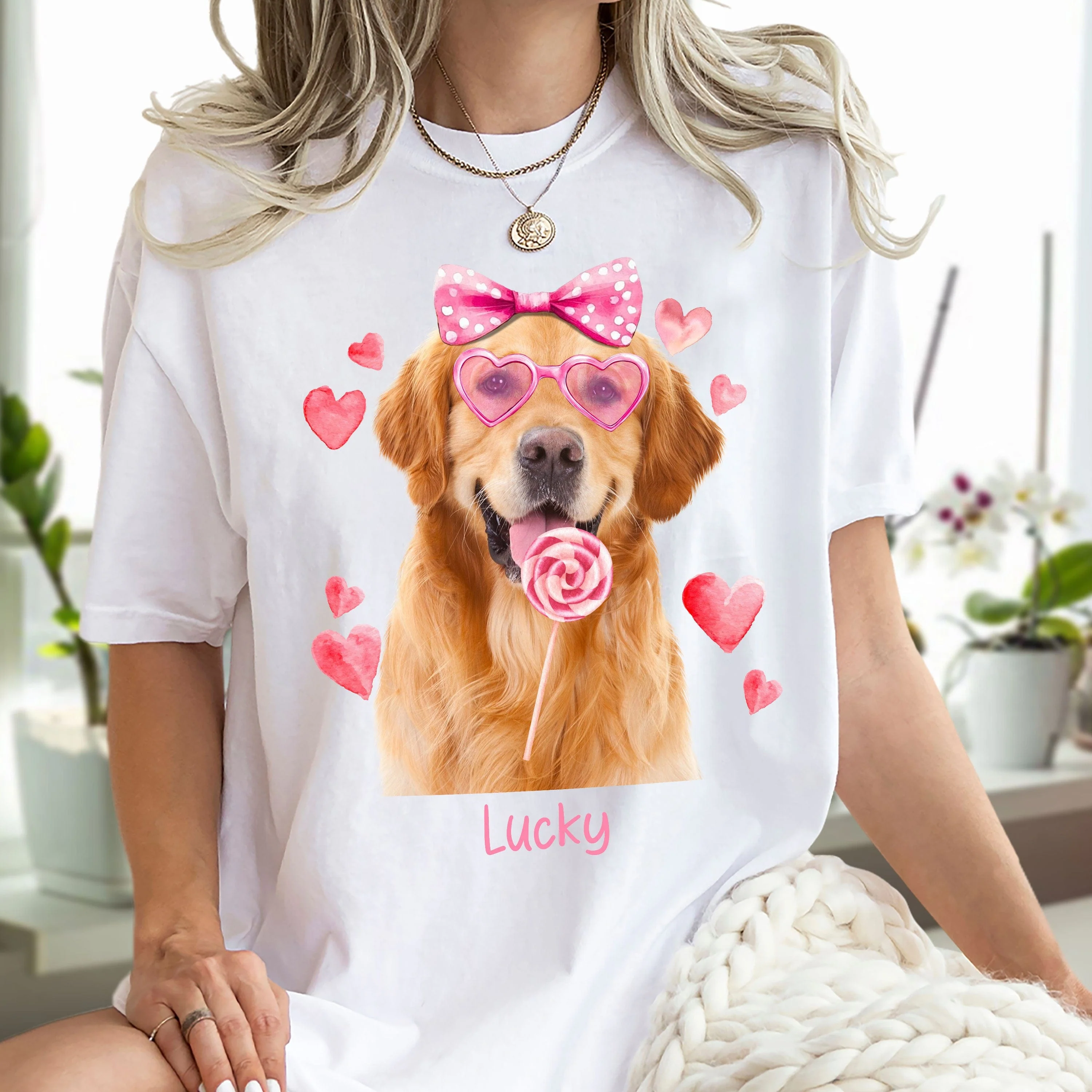 Custom Photo Dog, Cat Valentine's Day Coquette Shirt HA75 891870 - Image 3