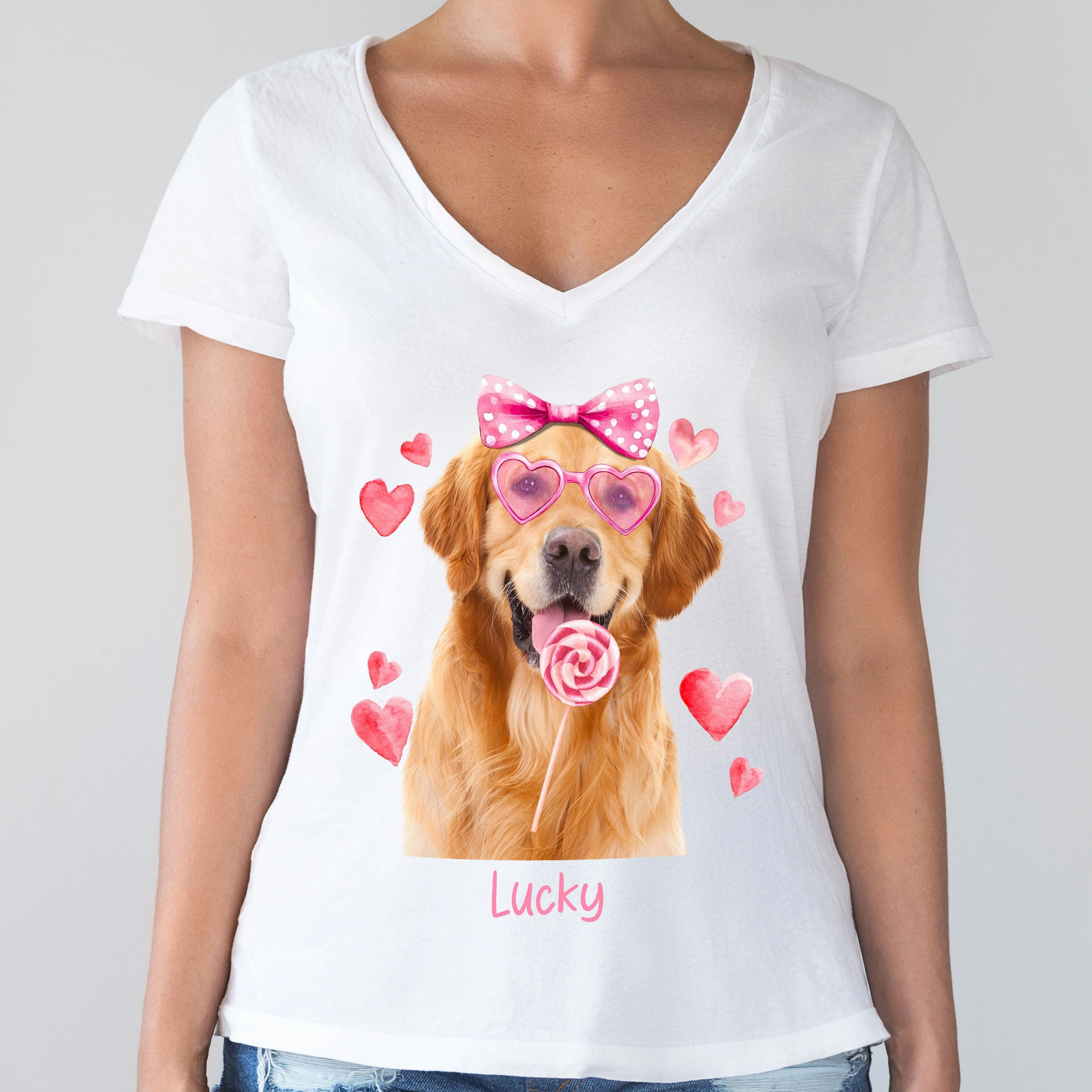 Custom Photo Dog, Cat Valentine's Day Coquette Shirt HA75 891870 - Image 9