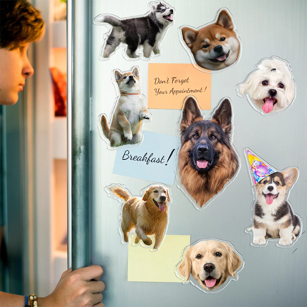 Custom Photo Dog Pet Personalized Acrylic Fridge Magnet For Dog Lovers HA75 897906 - Image 2