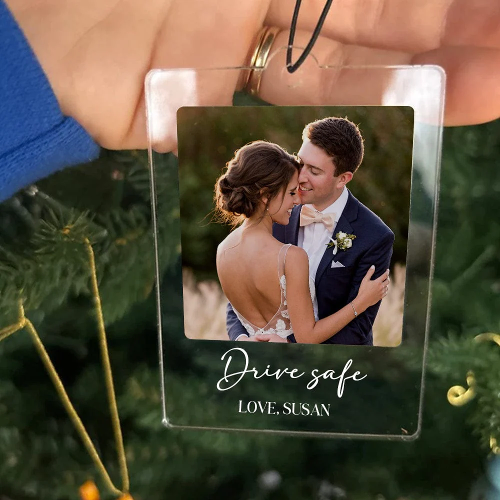 Custom Photo Drive Safe Couple Car Hanging Ornament N304 HA75 891446 - Image 4