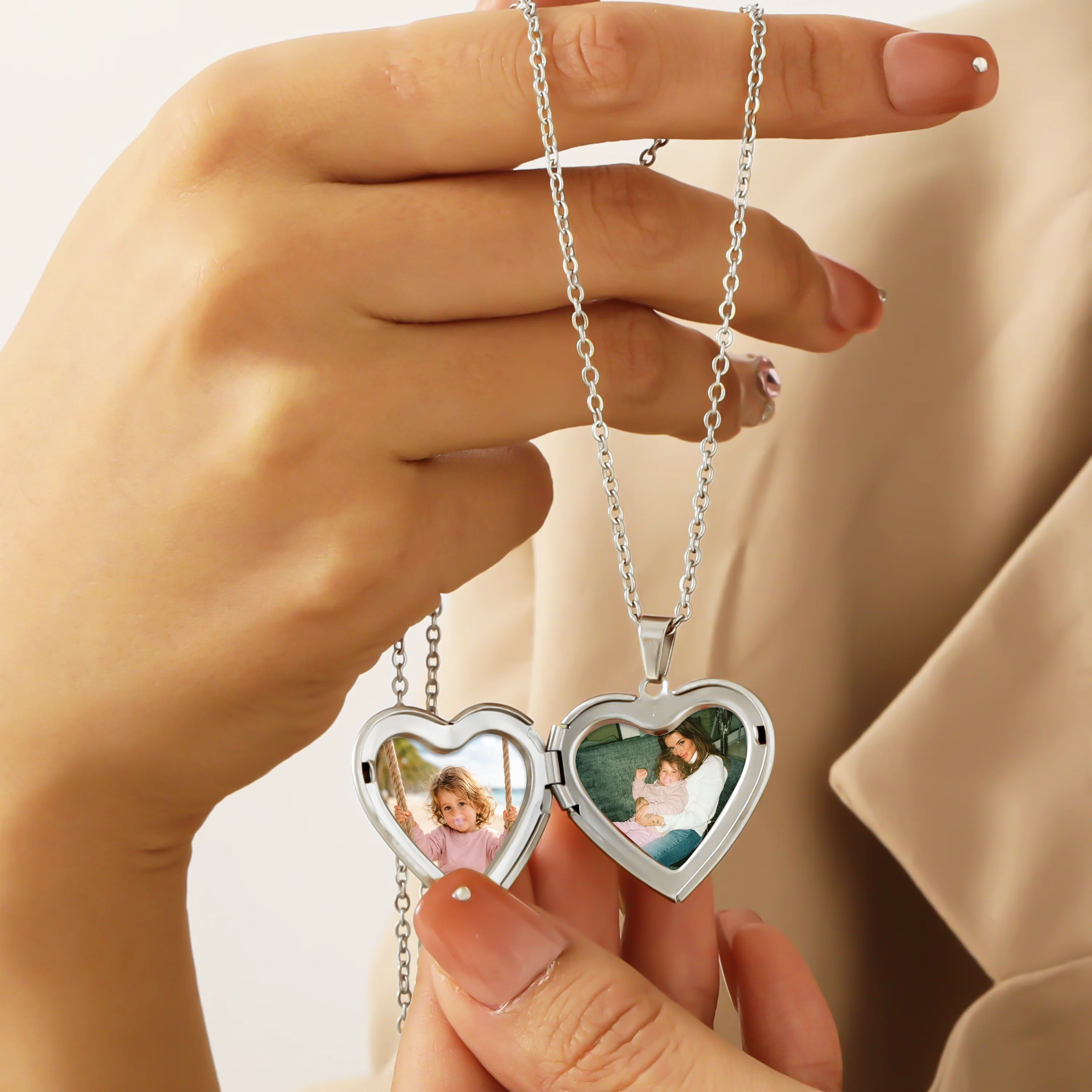 Custom Photo Everything I am You helped me to be Heart Locket Necklace Mother's day Gift HA75 920754 - Image 5
