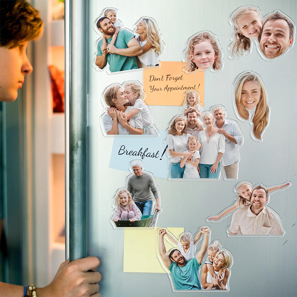 Custom Photo Family Personalized Acrylic Fridge Magnet Family Gift HA75 897910 - Image 8