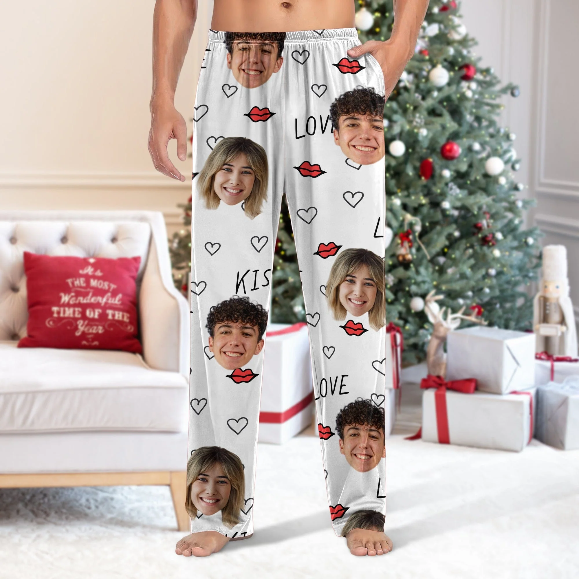 Custom Photo For Couple Pants Christmas, Valentine Gift TA29 HA75 888855 - Image 2