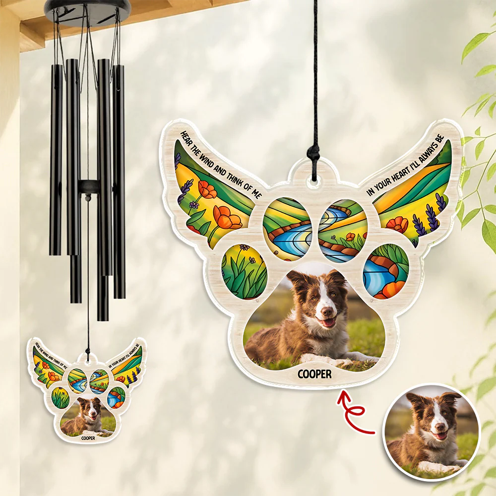 Custom Photo Forever Part Of My Heart Memorial Acrylic Wind Chimes HA75 897206 - Image 8
