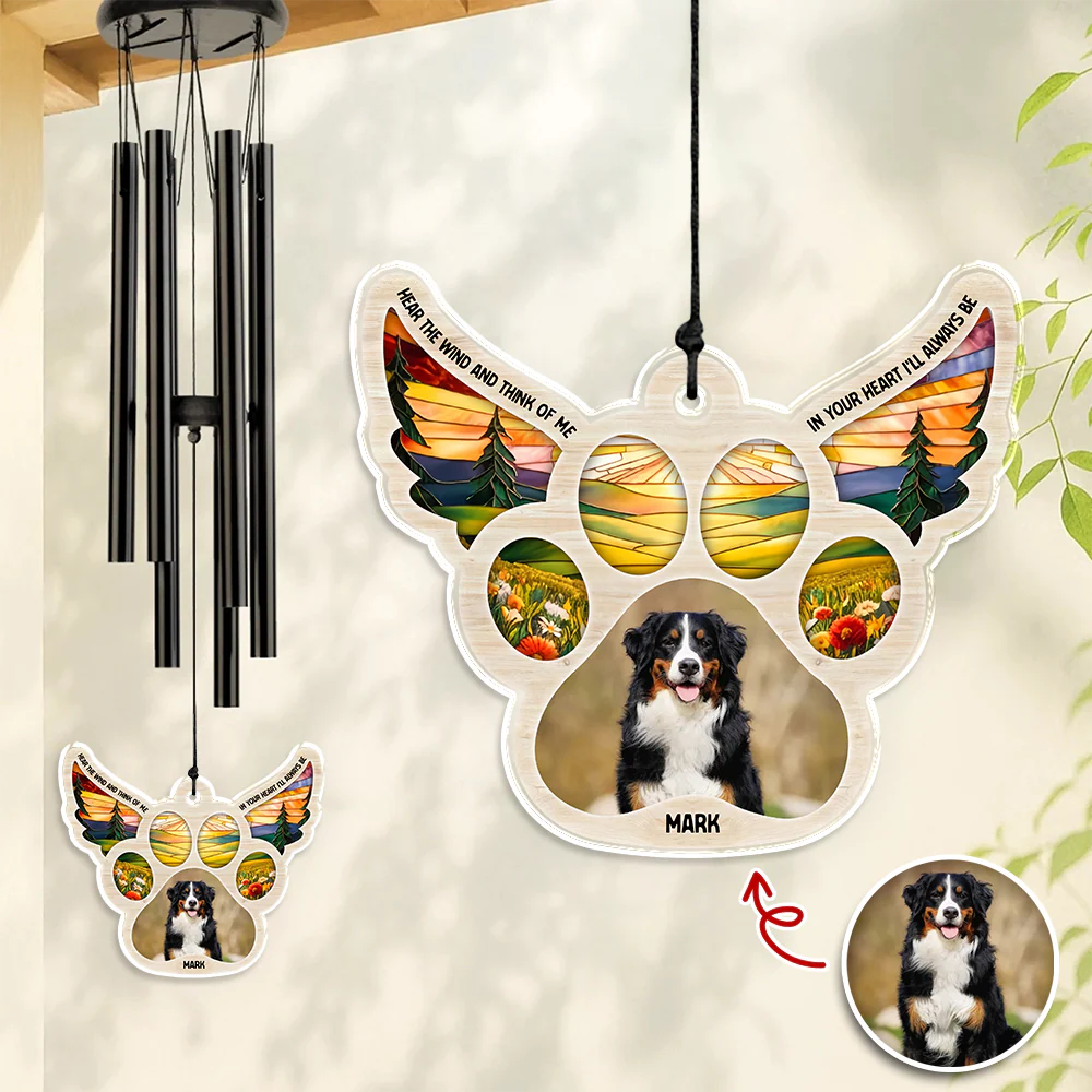 Custom Photo Forever Part Of My Heart Memorial Acrylic Wind Chimes HA75 897206 - Image 9