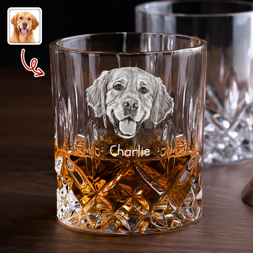 Custom Photo From The Reasons You Drink For Dog Lover Engraved Whiskey Glass Set with Wooden Box HA75 898030 - Image 4