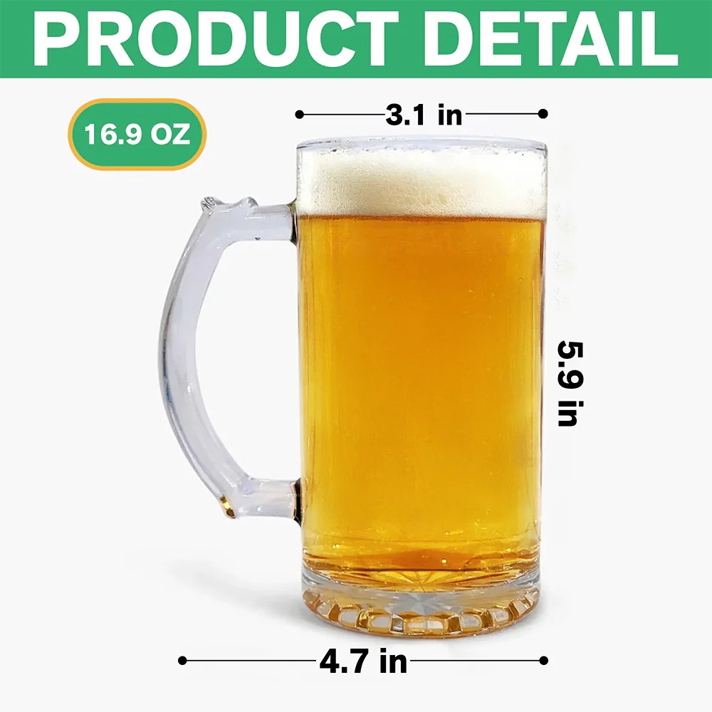Custom Photo From The Reasons You Drink We Woof You Dog Print Glass Beer Mug HA75 892096 - Image 6