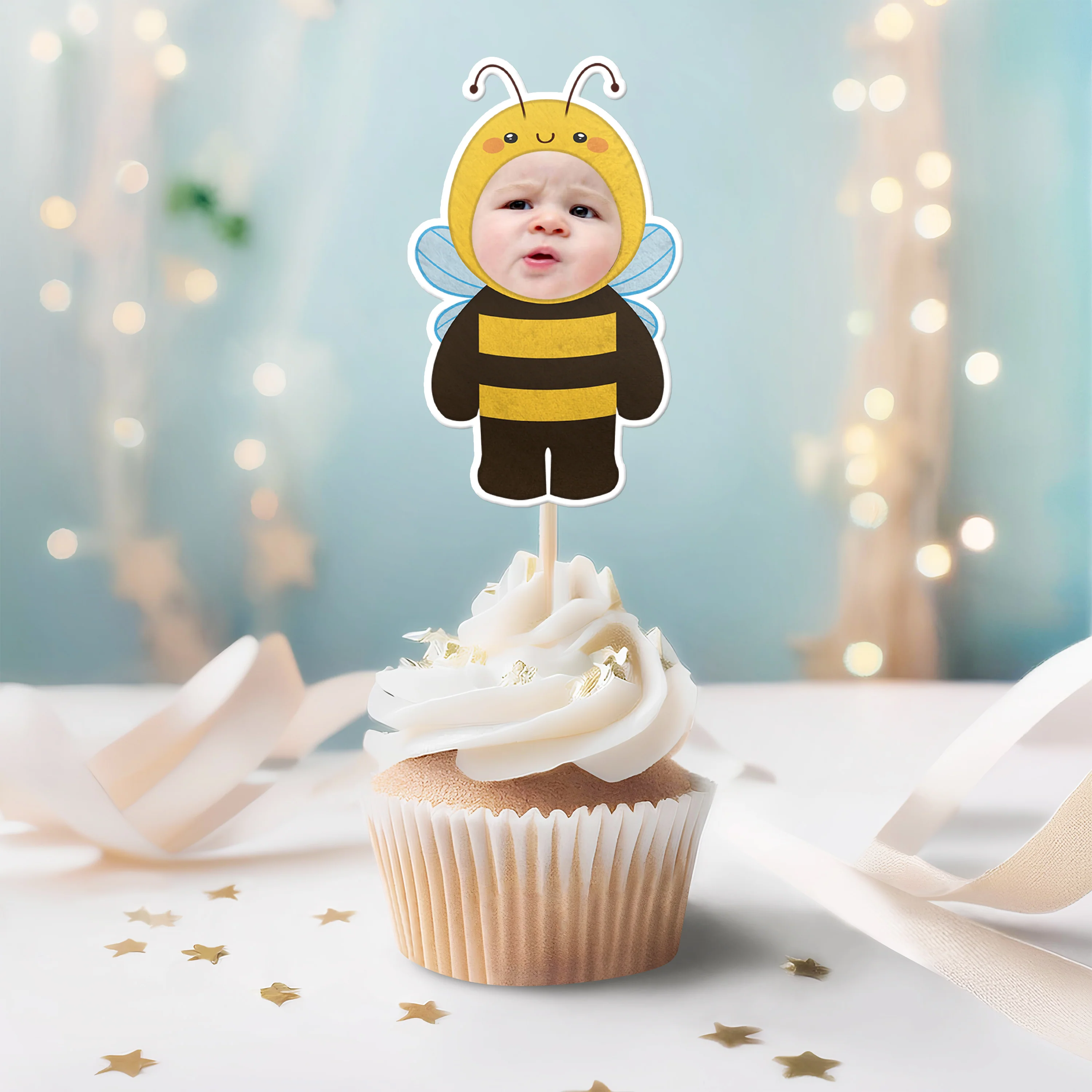 Custom Photo Funny Kid Animal Cosplay Decoration Cupcake Toppers HA75 892112 - Image 2