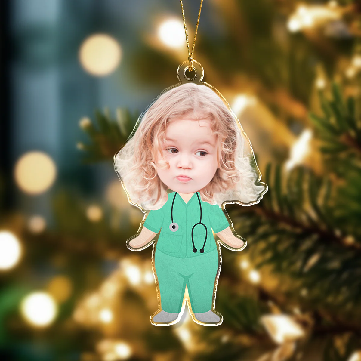 Custom Photo Funny Kid Dream Jobs Christmas Acrylic Ornament HA75 892716 - Image 3