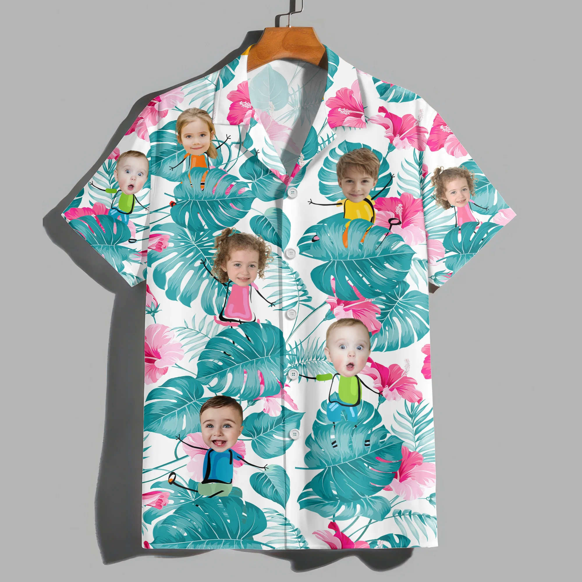 Custom Photo Funny Kids Personalized Hawaii Shirt Family Gift HA75 892048 - Image 8