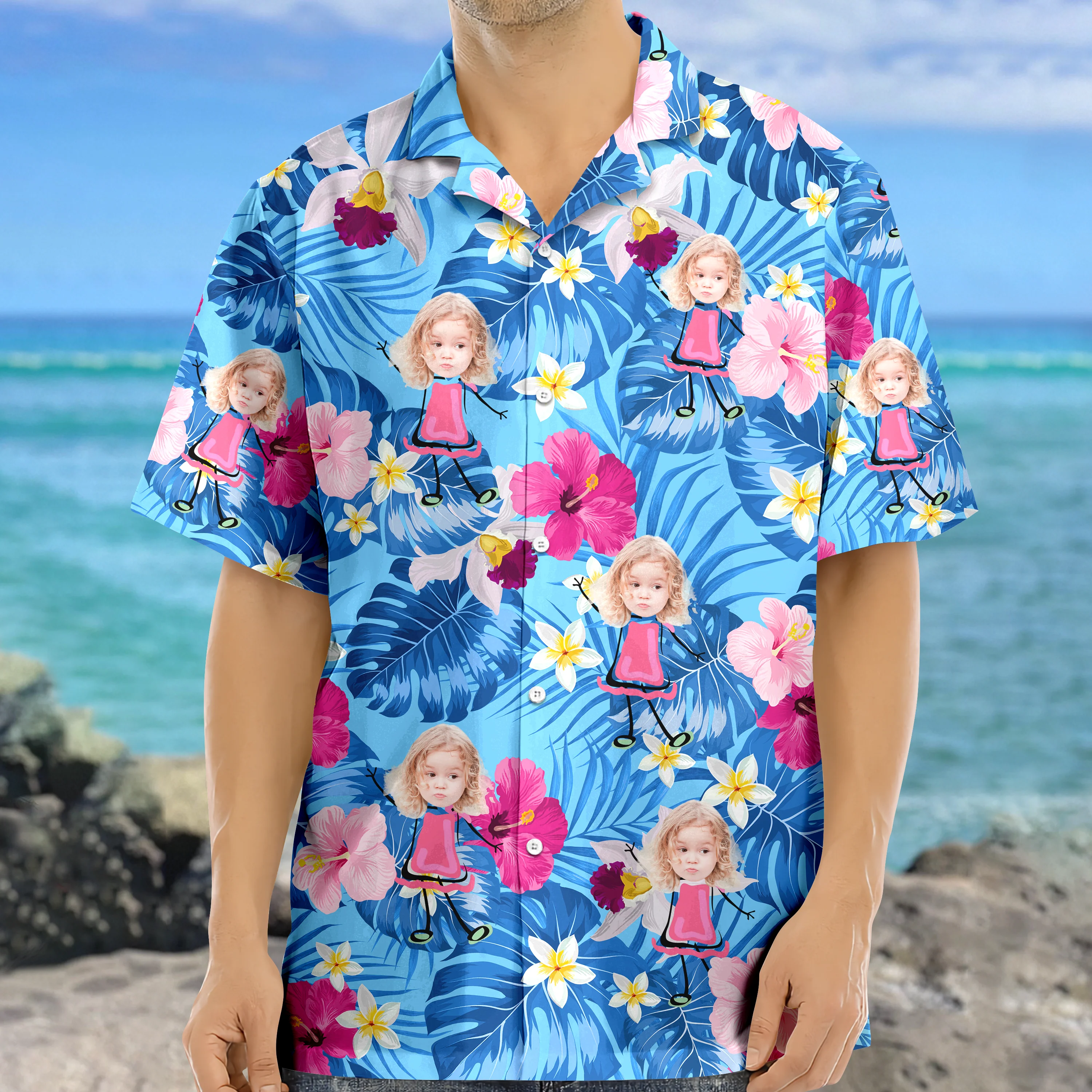 Custom Photo Funny Kids Personalized Hawaii Shirt Gift For Family Members HA75 892082 - Image 2