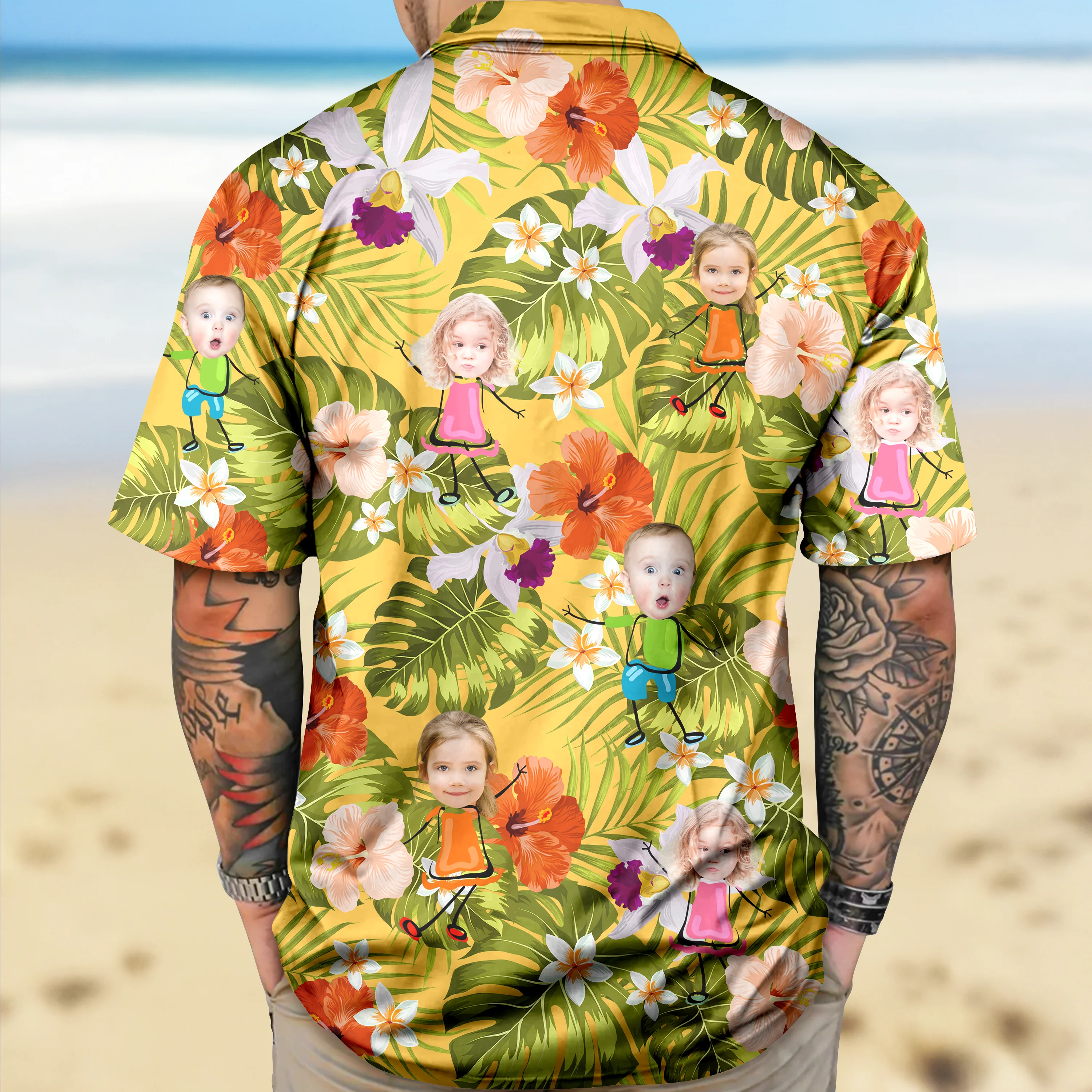 Custom Photo Funny Kids Personalized Hawaii Shirt Gift For Family Members HA75 892082 - Image 4
