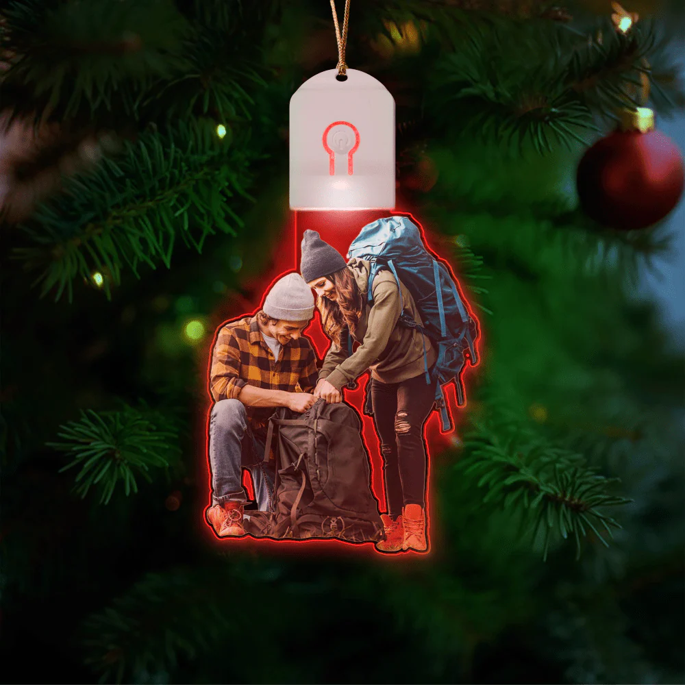 Custom Photo Gift For Camping Lovers Led Acrylic Ornament HA75 891710 - Image 2