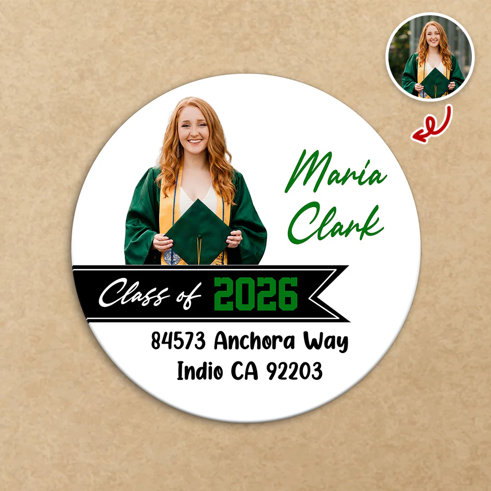 Custom Photo Graduation 2026 Return Address Personalized Roll Sticker HA75 920448 - Image 3