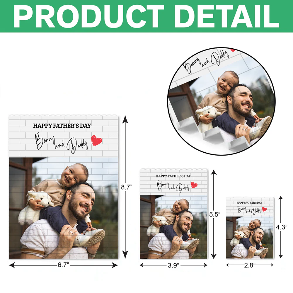 Custom Photo Happy Father's Day Building Brick Blocks Gift For Dad, Grandpa HA75 921502 - Image 6