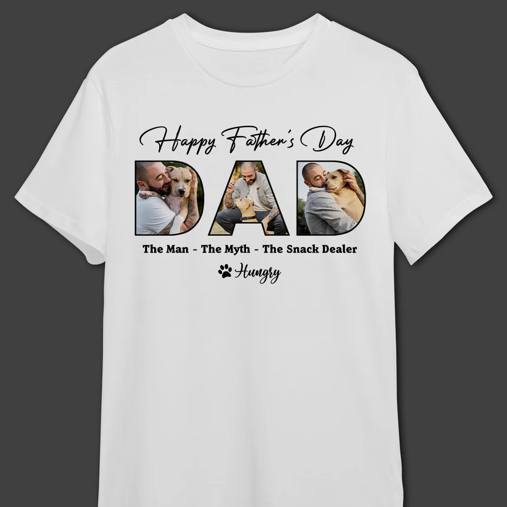 Custom Photo Happy Father's Day - The Man The Myth The Snack Dealer Dad Shirt HA75 892446 - Image 5