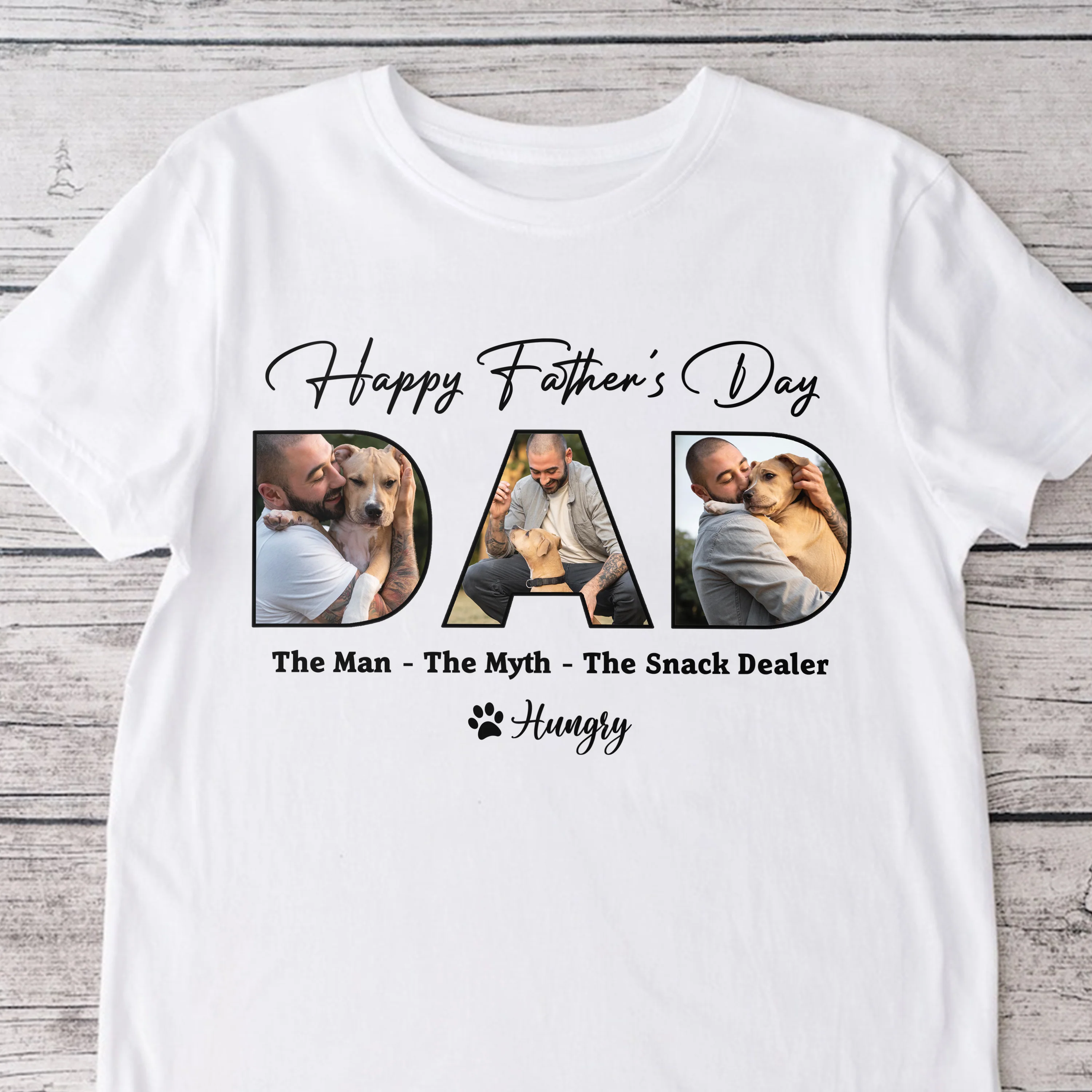 Custom Photo Happy Father's Day - The Man The Myth The Snack Dealer Dad Shirt HA75 892446 - Image 7