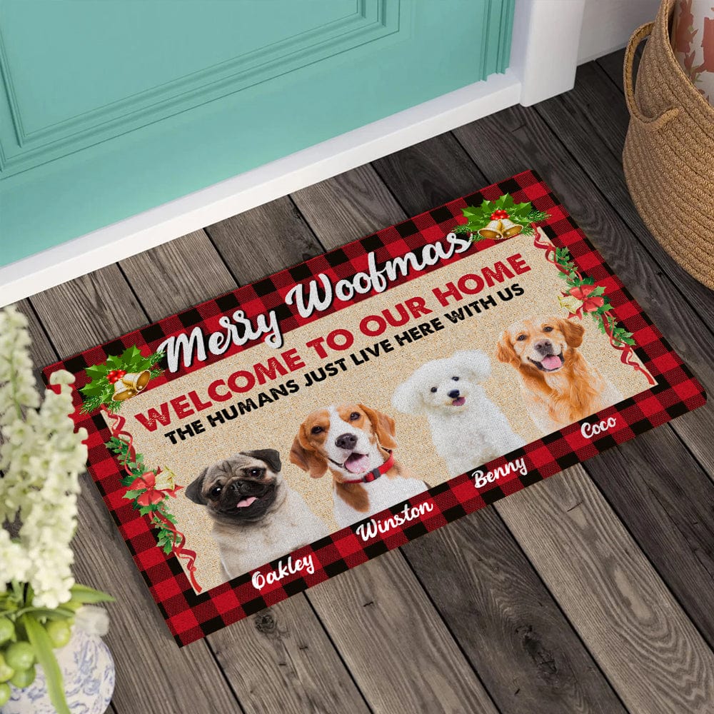 Custom Photo Happy Pawliday Welcome To Our Home Dog Cat Pet Doormat HA75 891316 - Image 2