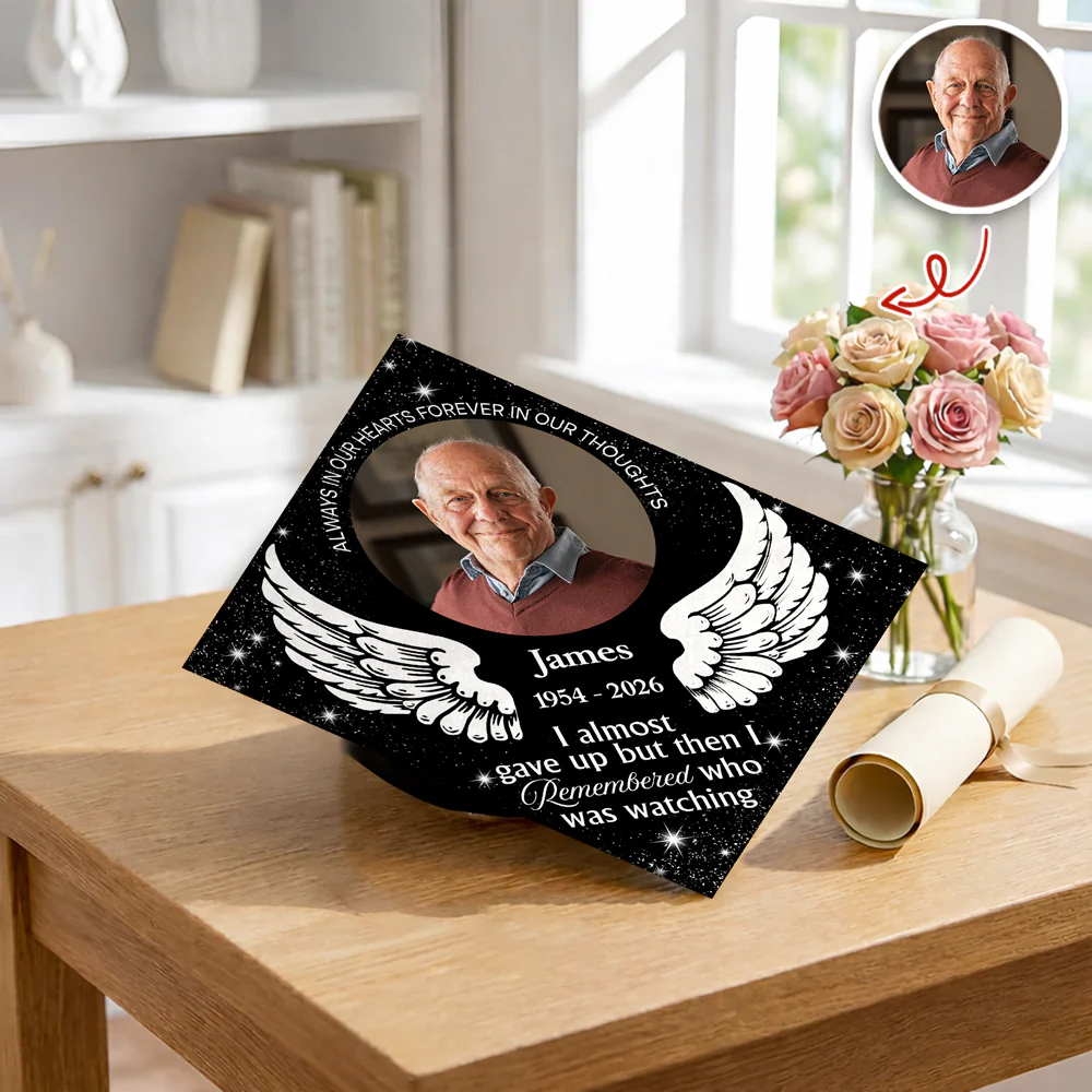 Custom Photo I Almost Gave Up But Then I Remembered Who Was Watching Personalized Graduation Cap Topper HA75 920808 - Image 5