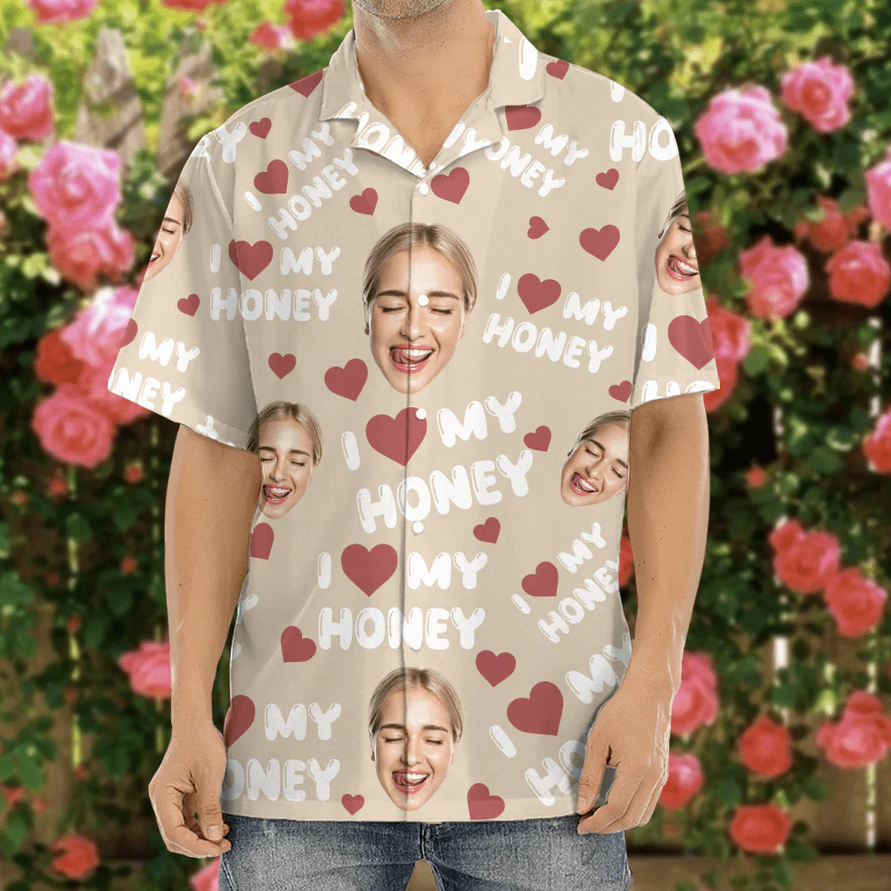 Custom Photo I Love My Wife/ Girlfriend/ Husband/ Boyfriend Hawai Shirt Valentine's Day, Anniversary Gift HA75 891826 - Image 4