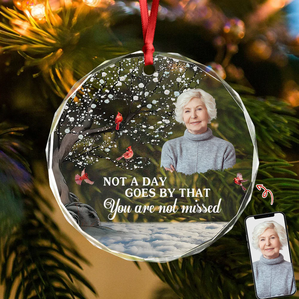 Custom Photo I'm Always With You Memorial Glass Ornament HA75 897190 - Image 3