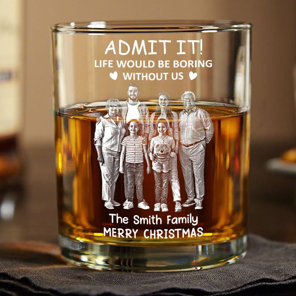 Custom Photo Life Would Be Boring Without Me Kid Family Gift Engraved Rock Glass HA75 891690 - Image 2