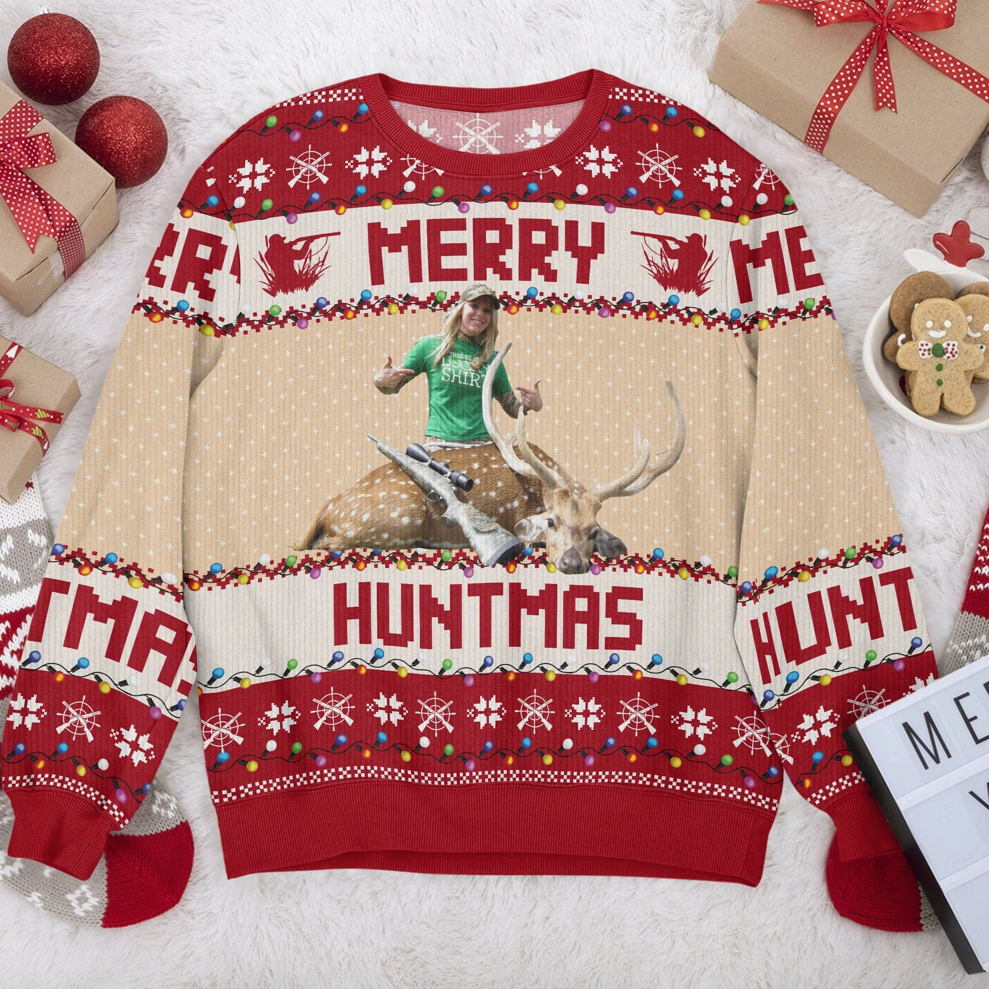 Custom Photo Merry Huntmas Sweater Gift For Hunting Lovers HA75 891764 - Image 6