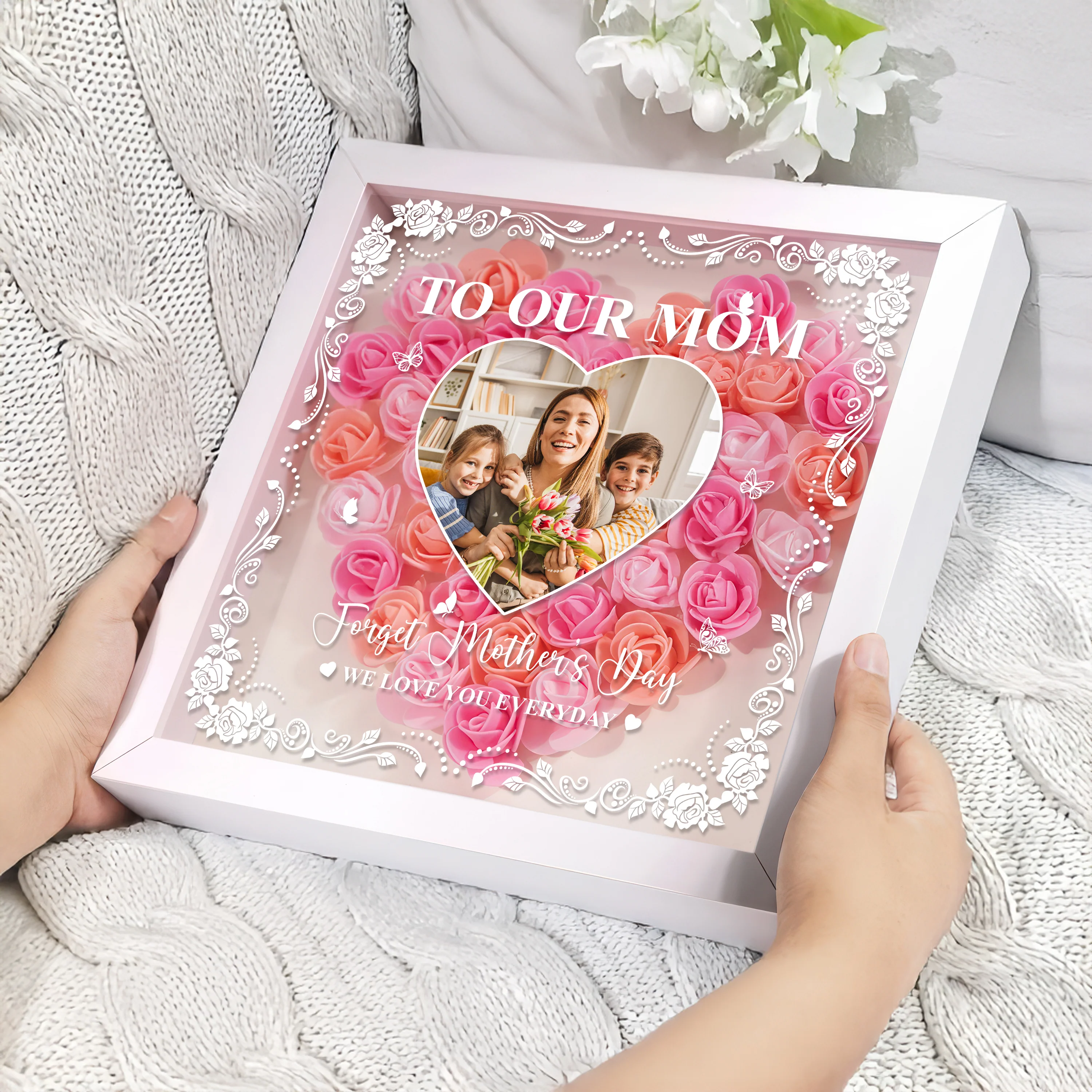 Custom Photo Mom I Love You Everyday Flower Shadow Box Mother's Day Gift HA75 892046 - Image 3