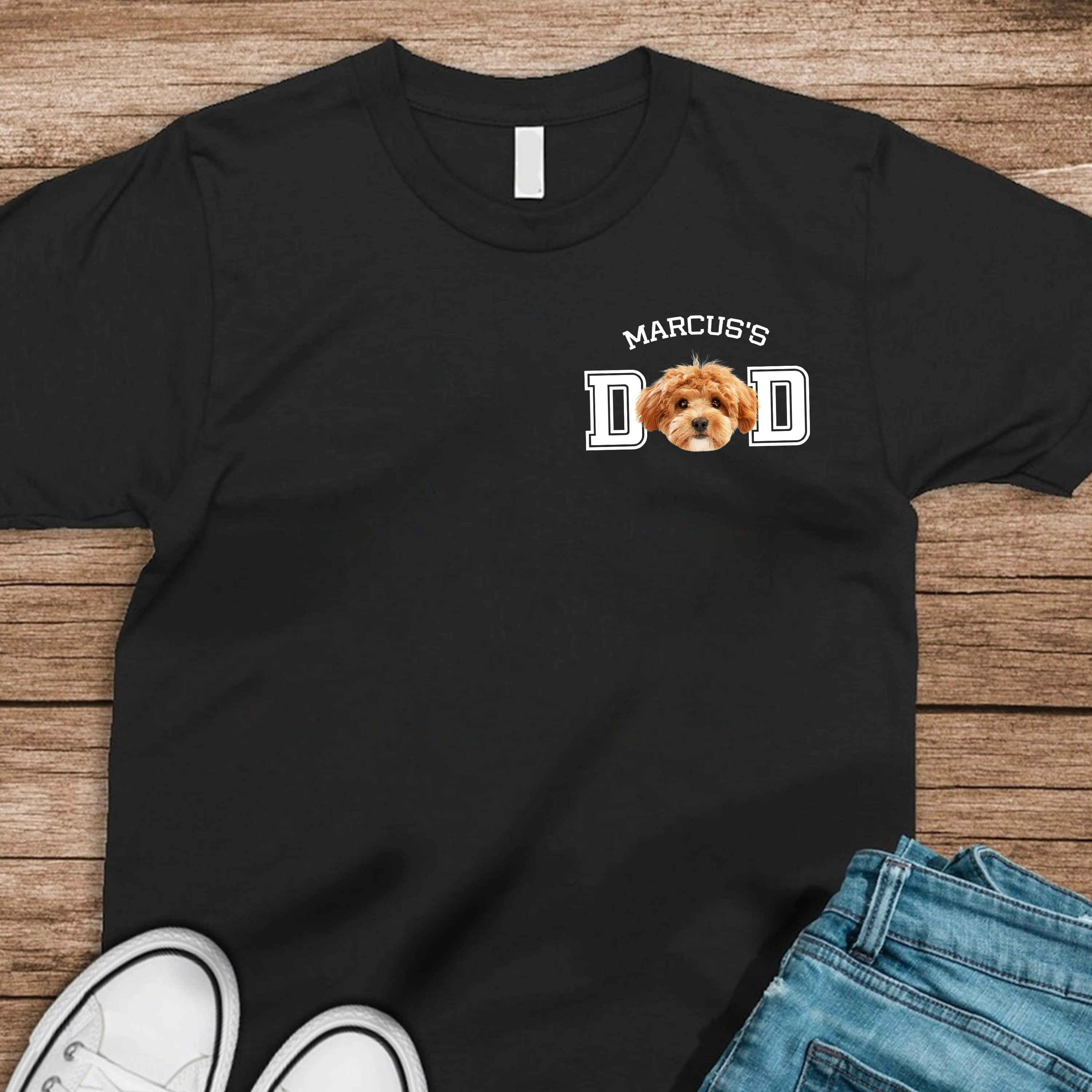 Custom Photo & Name Dog Dad, Dog Mom, Cat Dad, Cat Mom Shirt Gift For Dad HA75 892592 - Image 8