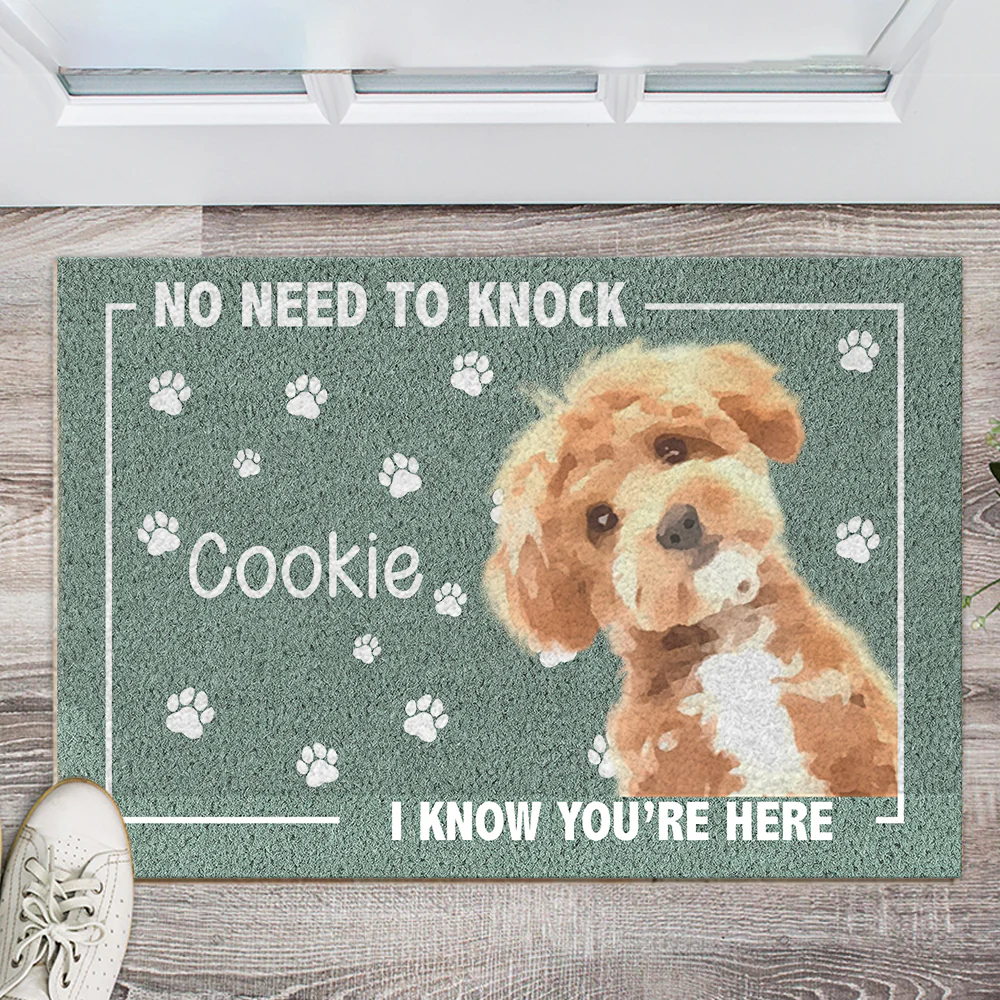 Custom Photo No Need To Knock, We Know You're Here Doormat For Dog Cat Lovers HA75 891936 - Image 8