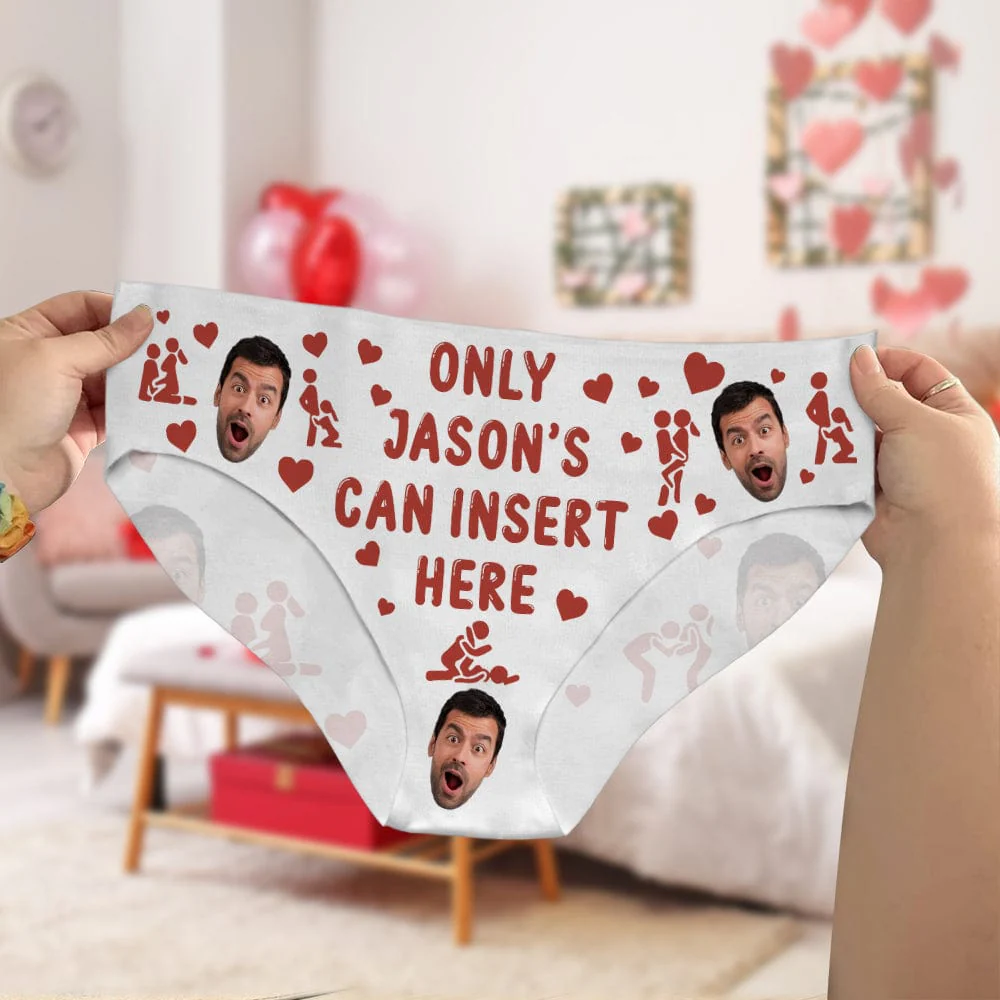Custom Photo Only He Can Insert Here Underwear Valentine's Day, Anniversary Gift for Wife HA75 891834 - Image 7