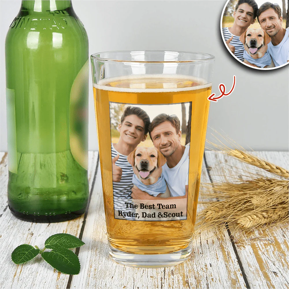 Custom Photo Perfect Personalized Photo Pint Beer Glass HA75 890610 - Image 2