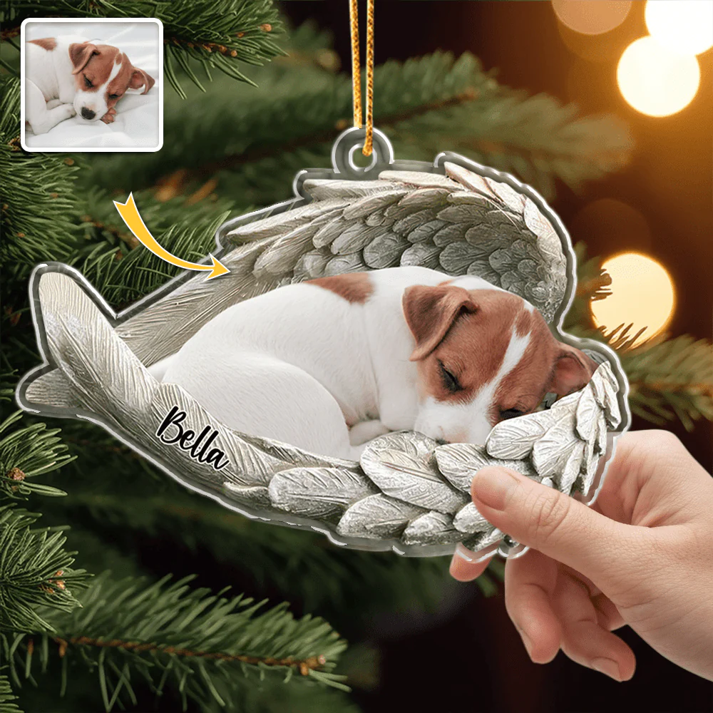 Custom Photo Pet Within Angel Wings Memorial Dog Cat Acrylic Ornament N304 HA75 891174 - Image 3