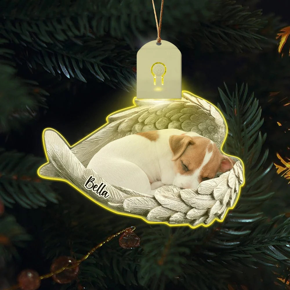 Custom Photo Pet Within Angel Wings Memorial Dog Cat Led Acrylic Ornament HA75 891720 - Image 2