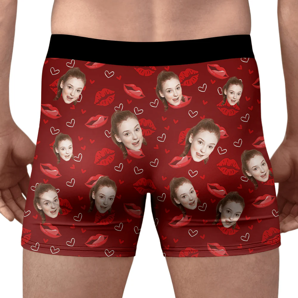 Custom Photo Real Men Make Your Panties Wet Not Your Eyes Man's Boxer Valentine's Day, Anniversary Gift HA75 891858 - Image 4