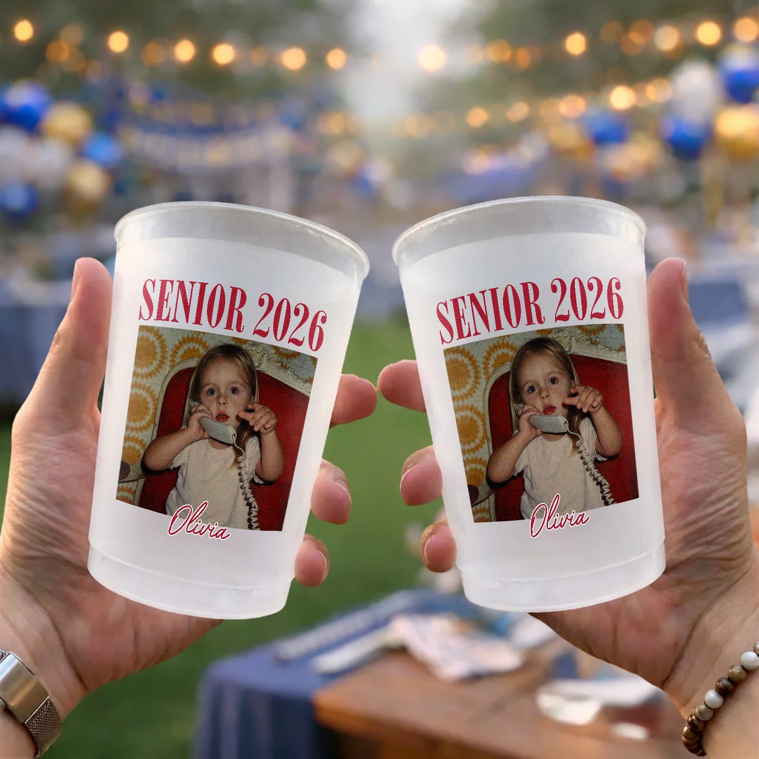 Custom Photo Senior Vintage Graduation - Personalized Party Cups HA75 921190 - Image 5