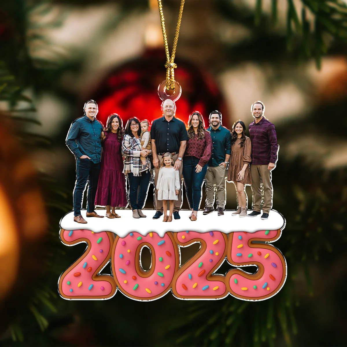 Custom Photo Sweet Family Acrylic Ornament Christmas Tree Decoration HA75 897920 - Image 4
