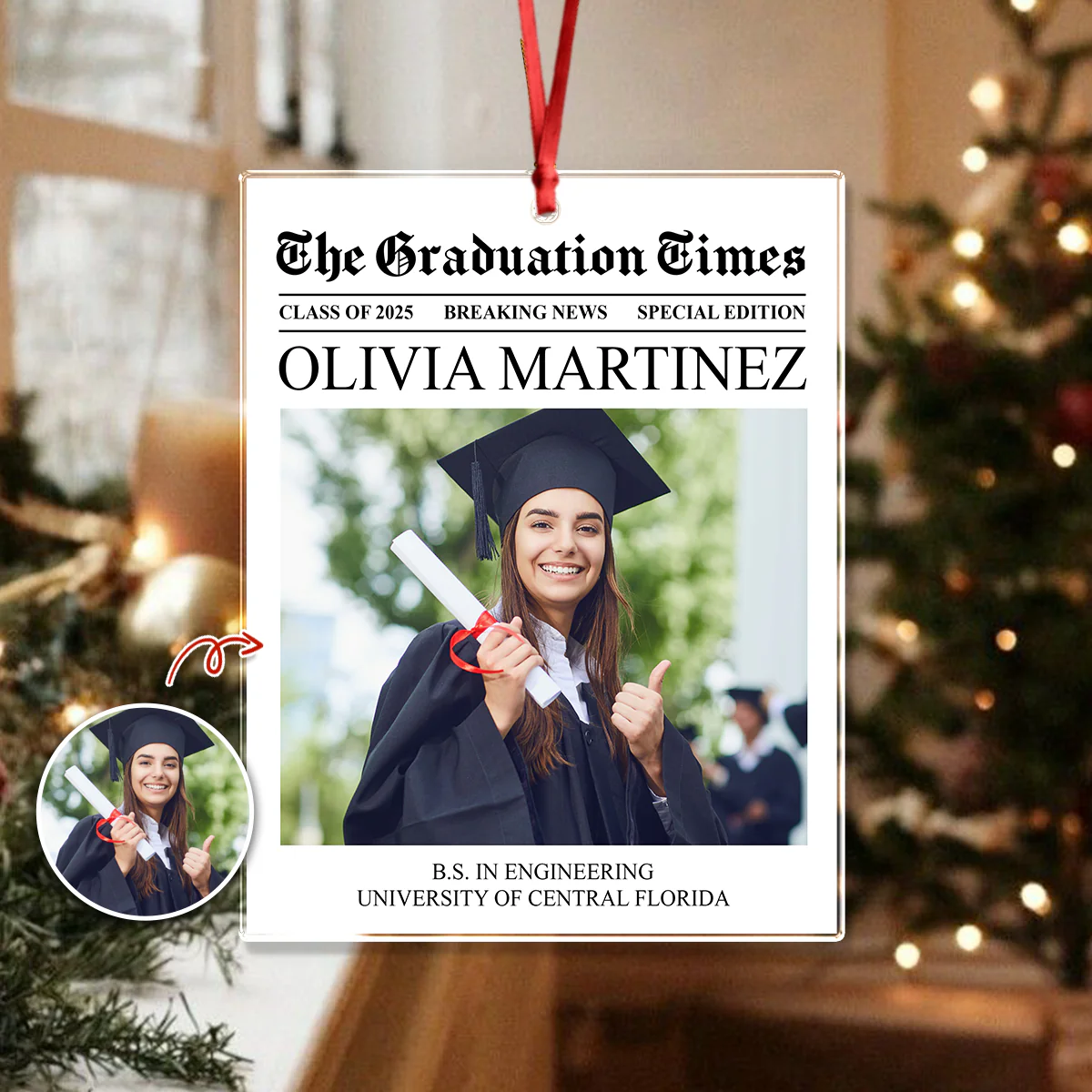 Custom Photo The Graduation Times Acrylic Ornament Gift For Christmas Decoration HA75 897514 - Image 6