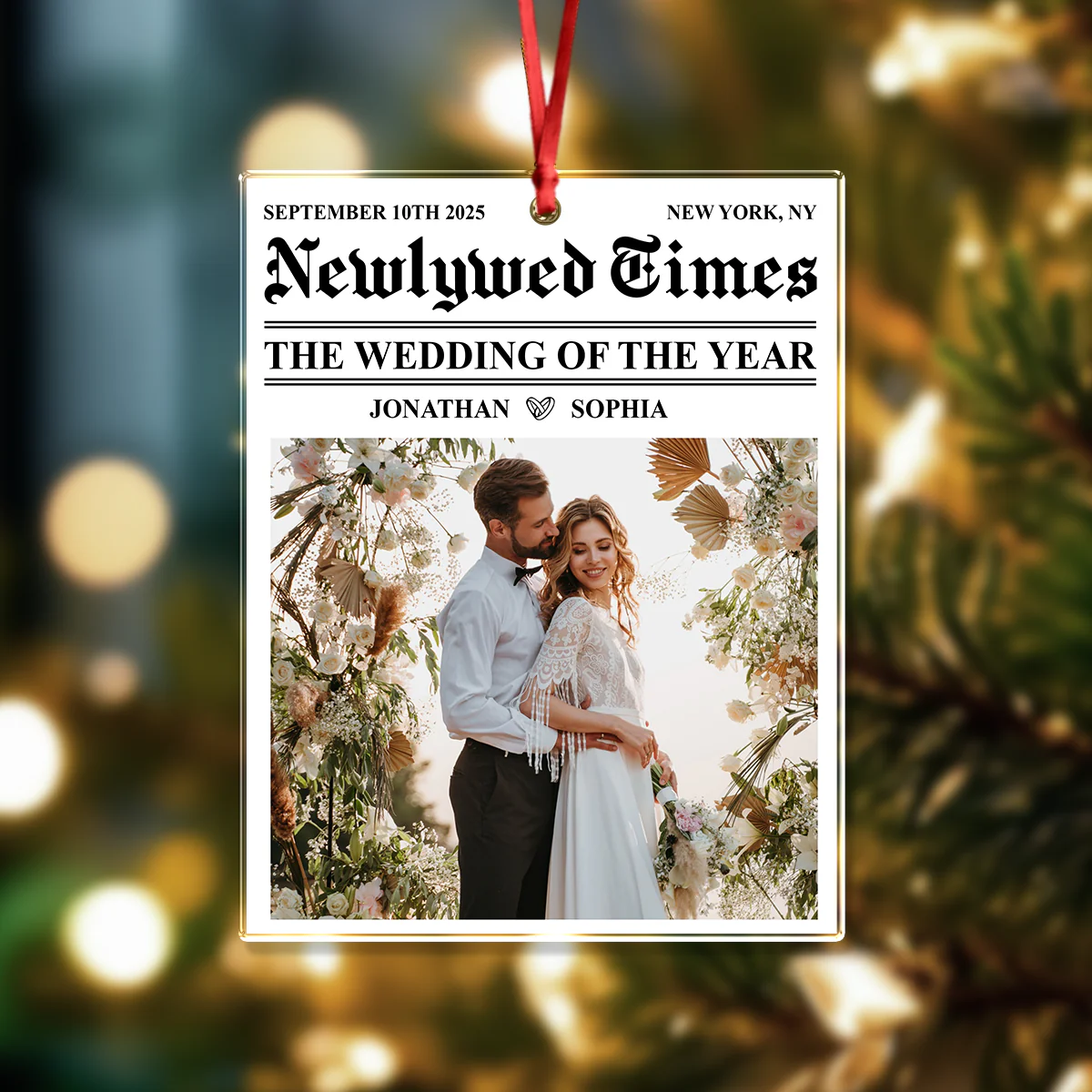 Custom Photo The Wedding Of The Year Couple Acrylic Ornament HA75 897512 - Image 4